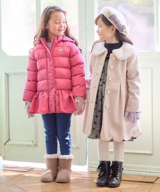 ANY KIDS ウール ライク コート ベージュ