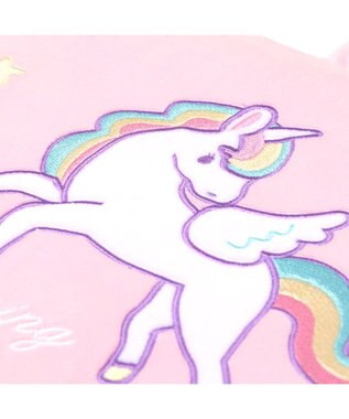 Mother garden マザーガーデン ユニコーン柄 フリル付き 枕 紫