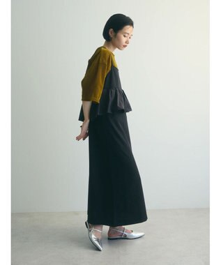 Green Parks armonia.ペプラムキャミワンピース Gray