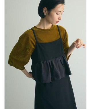 Green Parks armonia.ペプラムキャミワンピース Gray