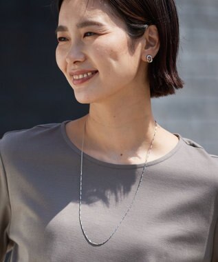 J.PRESS LADIES 【3way】チェーンラリエット ネックレス シルバー系