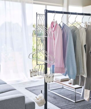 tower 折り畳み室内物干し タワー ブラック ブラック