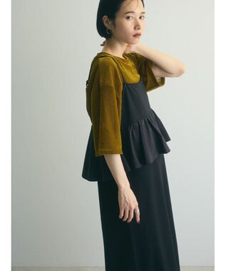 Green Parks armonia.ペプラムキャミワンピース Gray