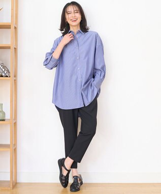 ANY 【UVケア・吸水速乾・接触冷感】ラク映えドライシャツ ブルー系