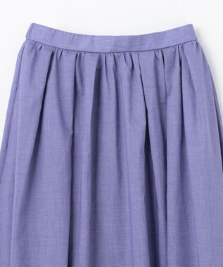 ANY 【ウエストゴム】シャンブレーライクフレアスカート パープル