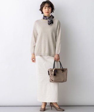 23区 23区DENIM Iライン デニムスカート ホワイト系