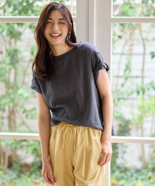 ANY 【手洗い可】ヨーロピアンリネンツイストスリーブブラウス