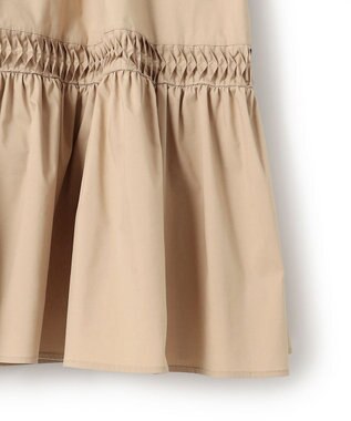 23区 L 【洗える】コンパクトライトクロス ピンタック チュニックワンピース ベージュ系