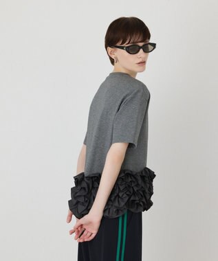 GRACE CONTINENTAL フリルヘムカットトップ グレー