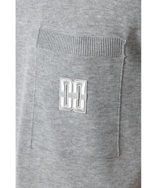 DAKS DDロゴポケットニットTシャツ グレー