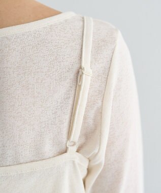 earth music&ecology 【SET2点】ツイストキャミレイヤードカットソー Ivory