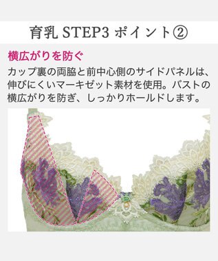BRADELIS New York 【BRADELIS New York / 育乳STEP3 持ち上げる】ヴィオラステップ3ブラ25A1 リーフグリーン
