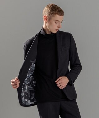 ウーステッドモックロディ ジャケット＜裏地：フォトコラージュプリント＞