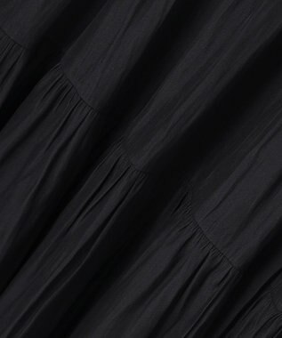 組曲 S 【WEB限定】ギャザーライトデシン ティアードワンピース ネイビー系