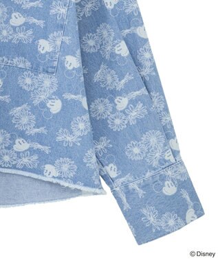 Green Parks ミッキー＆フレンズ／花柄デニムシャツ Light Indigo