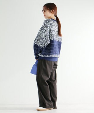 CRAFT STANDARD BOUTIQUE 刺繍入ツイルパンツ Black