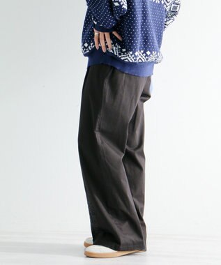 CRAFT STANDARD BOUTIQUE 刺繍入ツイルパンツ Black