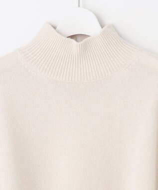 自由区 L 【洗える】ウールカシミヤブレンドハイネック ニット シャンパンベージュ