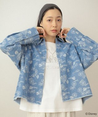 Green Parks ミッキー＆フレンズ／花柄デニムシャツ Light Indigo