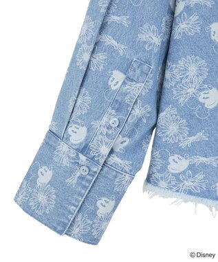 Green Parks ミッキー＆フレンズ／花柄デニムシャツ Light Indigo