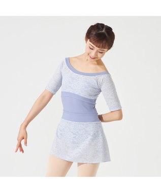 Chacott ハーフスリーブレオタード ヒヤシンス