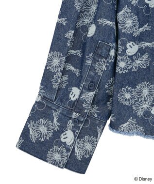 Green Parks ミッキー＆フレンズ／花柄デニムシャツ Indigo