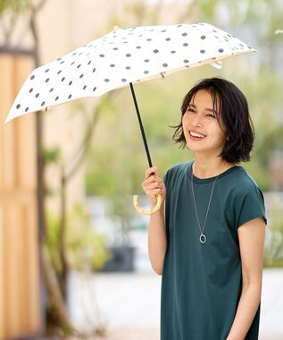 ANY 【晴雨兼用】ドットパラソル アイボリー