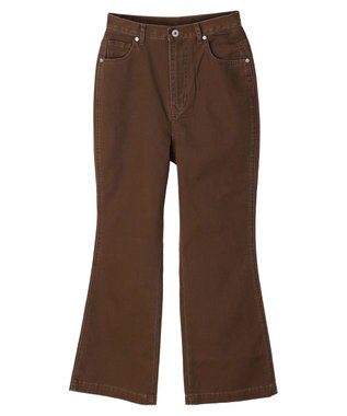 earth music&ecology カラーフレアパンツ Dark Brown