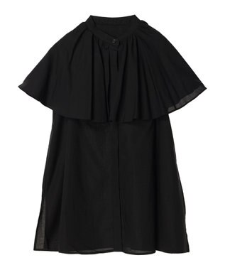 Green Parks ビックカラーナローブラウス Black