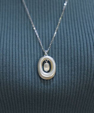 Tiaclasse 【安田美沙子さん着用・2way】オーバルパールロングネックレス シルバー