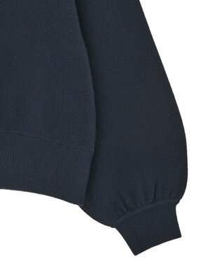 earth music&ecology レースコードダブルジップニットパーカー Dark Navy