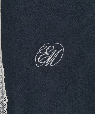 earth music&ecology レースコードダブルジップニットパーカー Dark Navy