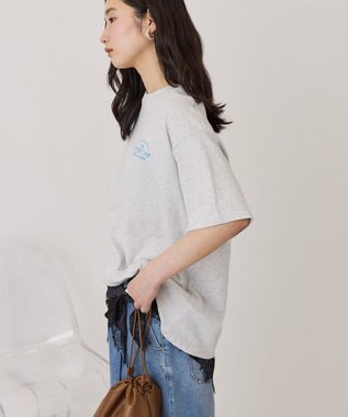AMERICAN HOLIC BARロゴプリントTシャツ Light Gray Mixture