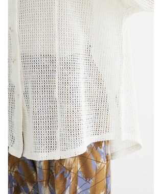 Green Parks カットレースシャツチュニック Off White