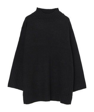 earth music&ecology アンチピリングリブハイネックチュニック Black