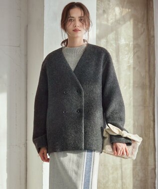 23区 【SLOW/一部店舗限定】スライバーウール アウター グレー系