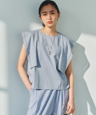 組曲 S 【先行予約】プレーティング天竺 フレアスリーブカットソー