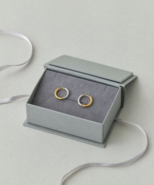 Phoebe 【金属アレルギー対応】ワンタッチメタルコンビピアス/サージカルステンレス マルチ1