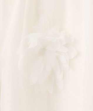 GRACE CONTINENTAL メッシュフラワースカート ホワイト