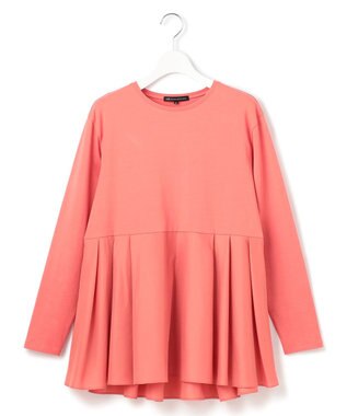 23区 S 【ご好評につき新色追加】ナチュラルコットンベアコンビ ペプラム カットソー [WEB限定]オレンジ系