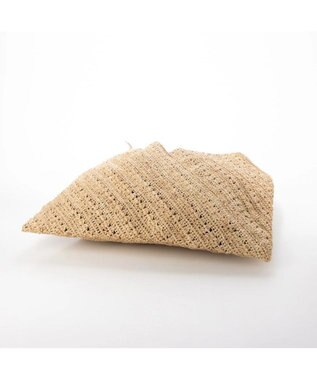 UNBILLION perche マダガスカルラフィア×姫路レザーホーボーバッグ アイボリー