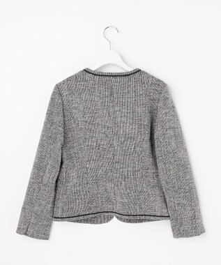 ANY SIS L ライトストレッチ ツイード ジャケット ネイビーシャンブレー