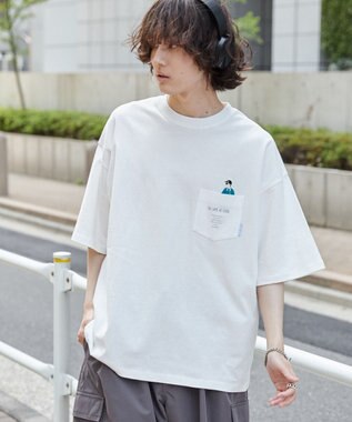 WEGO 【ユニセックス着用ITEM/手洗い可/MLサイズ】CITY　BOYS　ポケットT（S） ホワイト