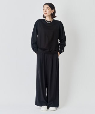 UNFILO MENS 【男女兼用】スマート ストレッチ ロングスリーブTEE【OCEANS web / YouTube 掲載】 ブラック