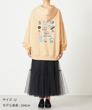 NAVE 【xNAVE】Six Sence Recordコラボ グラフィックフーディスウェット ライトイエロー系