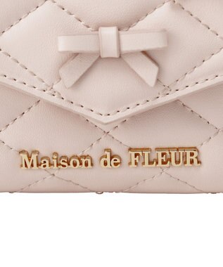 Maison de FLEUR ロンバスキルトリボンウォレット Light Pink