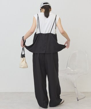 AMERICAN HOLIC リネンライクビスチェサロペット Black