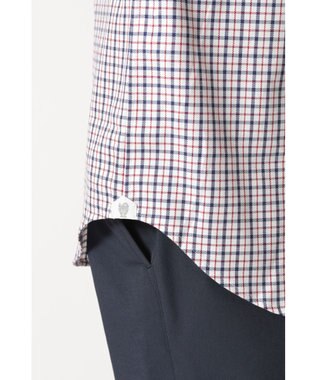 DAKS SIDGRAS ポプリンミニチェックシャツ レッド