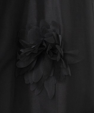 GRACE CONTINENTAL メッシュフラワースカート ブラック