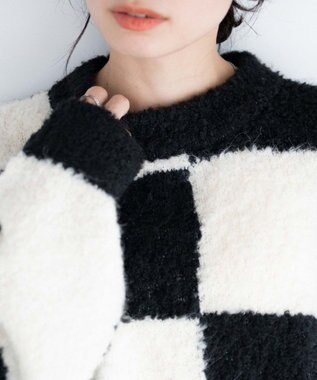 WEGO 幾何学柄ニットプルオーバー 柄2